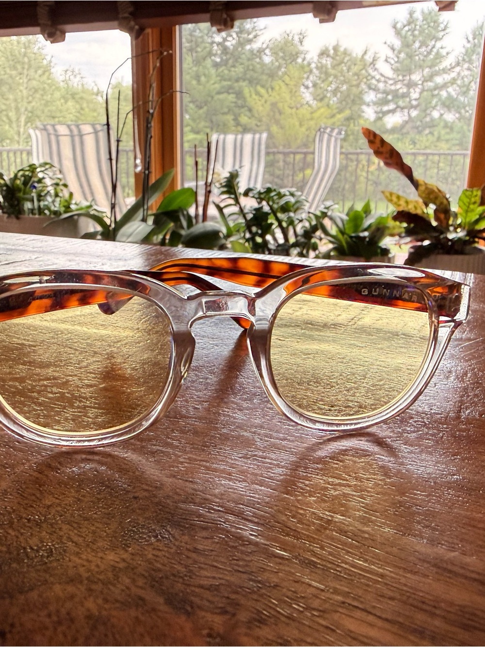 Gunnar yellow & Tortoiseshell Blue-Light Blocking Glasses  yellow light glasses